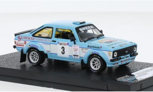Ford Escort 1/43 Vitesse MKII RS 1800 No.3 West Wales Rally 2015 diecast model cars