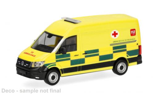 Diecast model cars Volkswagen Crafter Kasten HD Ambulance Croix Rouge (BE) 1/87 Herpa