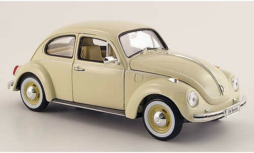 Volkswagen Kafer Base 1/24 Welly beige with whitewandreifen 1972 diecast model cars