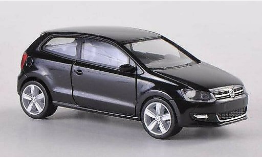 Volkswagen Polo Base 1/87 Herpa 2-turig black diecast model cars