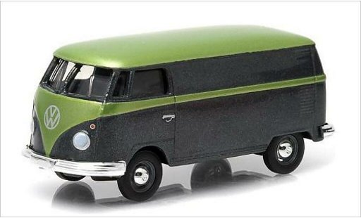 Volkswagen T1 Base 1/64 Greenlight van metallic black/metallic green diecast model cars