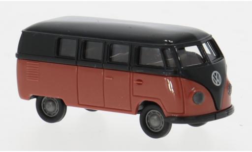 Volkswagen T1 1/87 Brekina a Kombi schwarz/rot 1950 1:87 diecast model cars