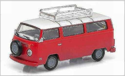 Volkswagen T2 B 1/64 Greenlight Bus red/white 1973 diecast model cars