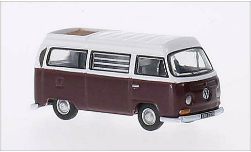 Volkswagen T2 Base 1/76 Oxford Westfalia metallic red/white RHD diecast model cars