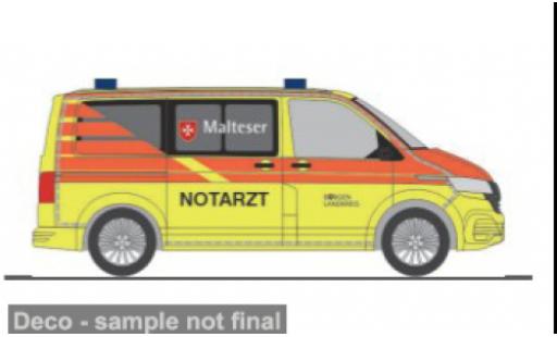 Volkswagen T6 1/87 Rietze .1 NEF Malteser Burgen Landkreis 1:87 diecast model cars