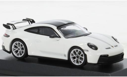 Porsche 992 GT3 1/64 Wbros 911  white diecast model cars