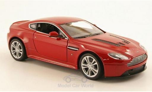 Aston Martin V12 1/24 Welly Vantage metallic red 2010 diecast model cars