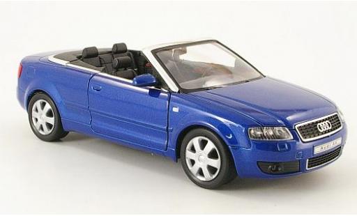 Diecast model cars Audi A4 1/24 Welly Cabriolet met.-blau offen 2003 1:24 Audi A4 1/24 Welly Cabriolet met.-blau offen 2003 1:24 diecast model cars