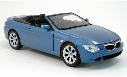 Diecast model cars Bmw 645 1/18 Welly CI Cabriolet met.--blau 2004 1:18 Bmw 645 1/18 Welly CI Cabriolet met.--blau 2004 1:18 diecast model cars