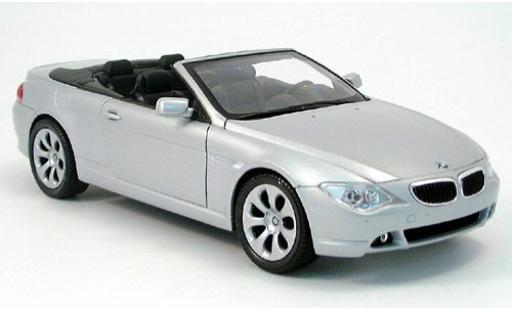 Diecast model cars Bmw 645 1/18 Welly CI Cabriolet silber 2004 1:18 Bmw 645 1/18 Welly CI Cabriolet silber 2004 1:18 diecast model cars