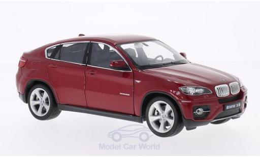 Bmw X6 1/24 Welly metallic red diecast model cars