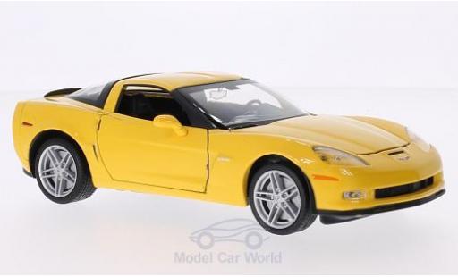 Chevrolet Corvette C6 1/24 Welly (C5) Z06 yellow 2007 diecast model cars