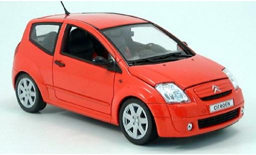 Diecast model cars Citroen C2 1/18 Welly rot 2003 1:18 Citroen C2 1/18 Welly rot 2003 1:18 diecast model cars