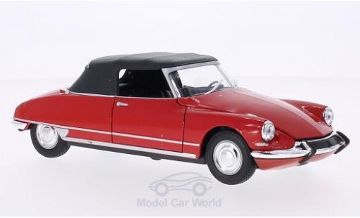Citroen DS Cabriolet 1/24 Welly 19 Cabriolet red Verdeck geschlossen diecast model cars