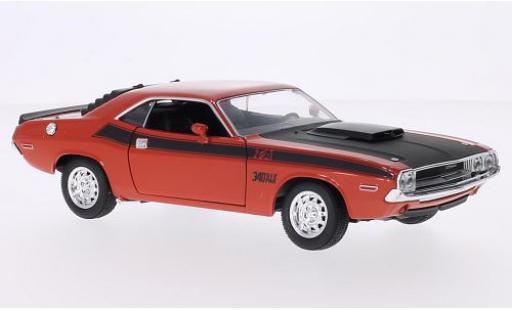 Diecast model cars Dodge Challenger 1/24 Welly T/A orange/matt-black 1970 Dodge Challenger 1/24 Welly T/A orange/matt-black 1970 diecast model cars