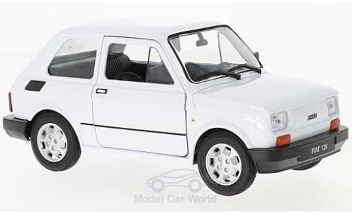Fiat 126 1/24 Welly white diecast model cars