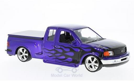 Diecast model cars Ford F-1 1/24 Welly 50 Flareside Supercab Low Rider purple/Dekor 1999 Ford F-1 1/24 Welly 50 Flareside Supercab Low Rider purple/Dekor 1999 diecast model cars