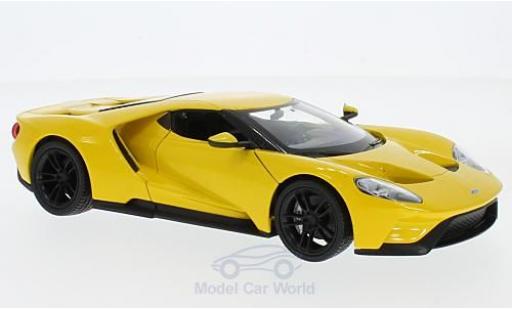 Ford GT 1/24 Welly yellow 2017 diecast model cars