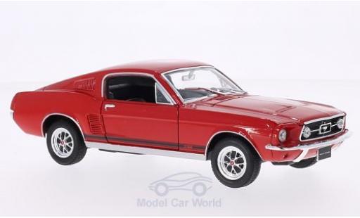 Diecast model cars Ford Mustang GT 1/24 Welly GT Fastback red 1967 Ford Mustang GT 1/24 Welly GT Fastback red 1967 diecast model cars