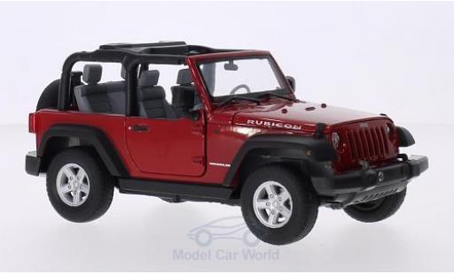 Jeep Wrangler 1/24 Welly red 2007 diecast model cars