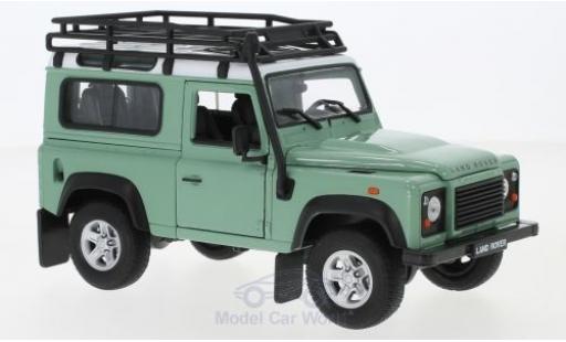 Land Rover Defender 1/24 Welly green/white mit Dachgepäckträger diecast model cars