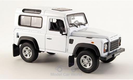 Land Rover Defender 1/24 Welly white diecast model cars
