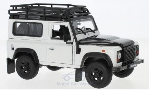 Land Rover Defender 1/24 Welly white/black mit Dachgepäckträger diecast model cars