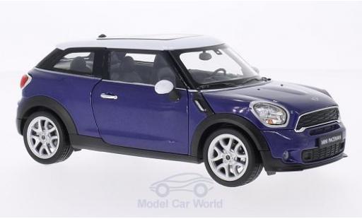 Diecast model cars Mini Cooper 1/24 Welly S Paceman metallic blue/white Mini Cooper 1/24 Welly S Paceman metallic blue/white diecast model cars