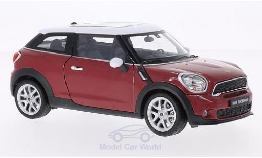 Diecast model cars Mini Cooper 1/24 Welly S Paceman metallic red/white Mini Cooper 1/24 Welly S Paceman metallic red/white diecast model cars