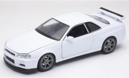 Nissan Skyline 1/24 Welly GT-R (R34) white RHD diecast model cars