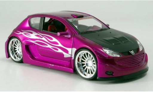 Diecast model cars Peugeot 206 1/24 Welly Tuning met.-lila 1:24 Peugeot 206 1/24 Welly Tuning met.-lila 1:24 diecast model cars