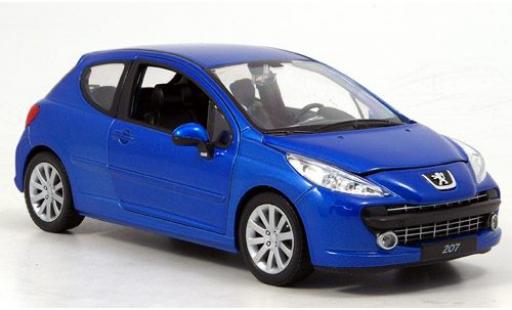 Diecast model cars Peugeot 207 1/24 Welly blau 1:24 Peugeot 207 1/24 Welly blau 1:24 diecast model cars