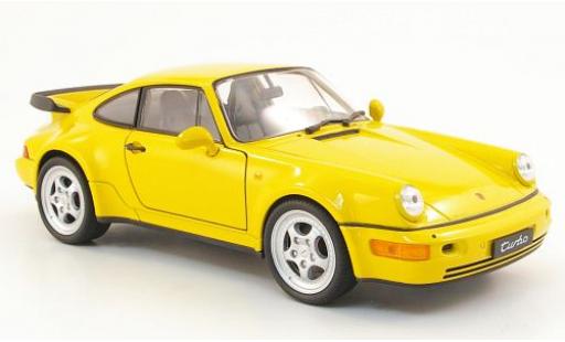 Porsche 964 Turbo 1/24 Welly 911  gelb 1:24 diecast model cars