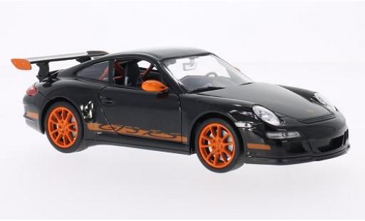 Porsche 997 GT3 RS 1/24 Welly 911 () GT3 RS black/orange diecast model cars