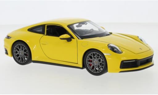 Diecast model cars Porsche 911 1/24 Welly Carrera 4S yellow Porsche 911 1/24 Welly Carrera 4S yellow diecast model cars