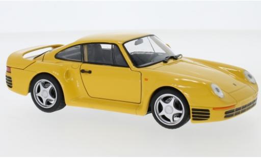 Porsche 959 1/24 Welly yellow diecast model cars
