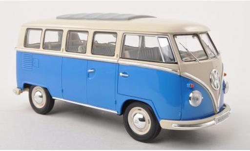 Diecast model cars Volkswagen T1 1/18 Welly Bus blau/weiss 1962 1:18 Volkswagen T1 1/18 Welly Bus blau/weiss 1962 1:18 diecast model cars