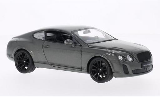 Diecast model cars Bentley Continental 1/24 Welly Supersports metallic grey Bentley Continental 1/24 Welly Supersports metallic grey diecast model cars