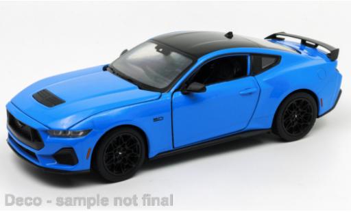 Diecast model cars Ford Mustang 1/24 Welly metallise blue 2024 Ford Mustang 1/24 Welly metallise blue 2024 diecast model cars