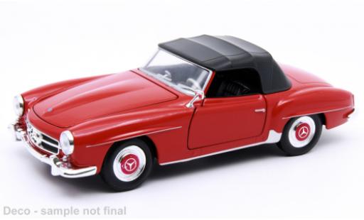 Diecast model cars Mercedes 190 1/24 Welly SL (W121) red/black Mercedes 190 1/24 Welly SL (W121) red/black diecast model cars