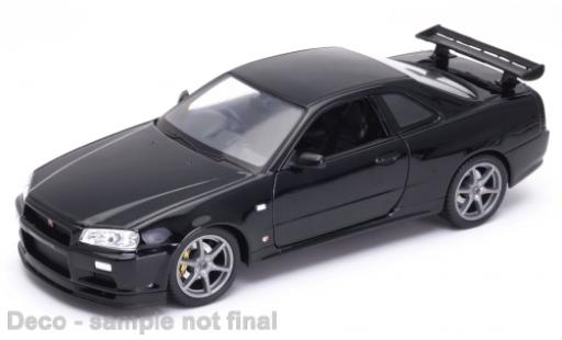 Diecast model cars Nissan Skyline 1/24 Welly GT-R R34 black Nissan Skyline 1/24 Welly GT-R R34 black diecast model cars