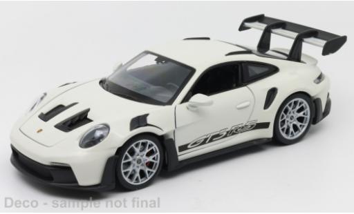 Porsche 992 1/24 Welly 911 GTR RS  white diecast model cars