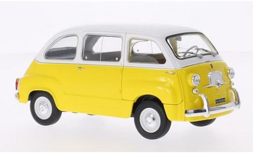 Fiat 600 1/24 WhiteBox Multipla yellow/white 1960 diecast model cars