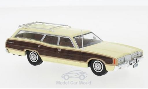 Ford LTD 1/43 WhiteBox Country Squire yellow/Holzoptik 1972 diecast model cars