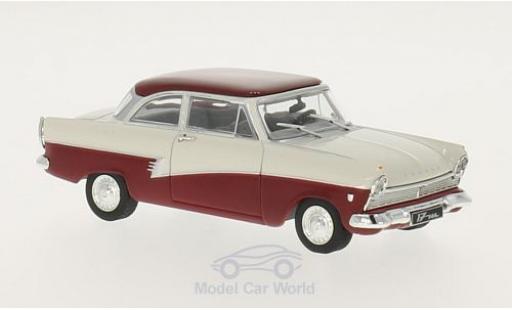 Ford Taunus 1957 1/43 WhiteBox 17m (P2) white/red 1957 diecast model cars