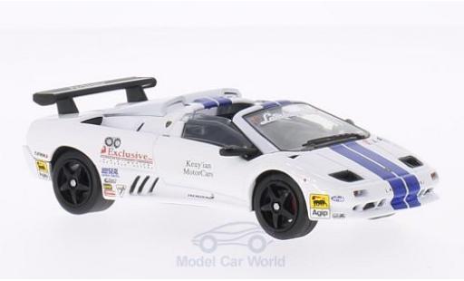 Diecast model cars Lamborghini Diablo VT 1/43 WhiteBox VT-R Roadster Trofeo white/blue 1997 Lamborghini Diablo VT 1/43 WhiteBox VT-R Roadster Trofeo white/blue 1997 diecast model cars