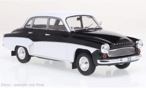 Diecast model cars Wartburg 312 1/24 WhiteBox black/white 1974 Wartburg 312 1/24 WhiteBox black/white 1974 diecast model cars
