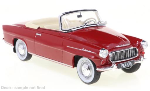Diecast model cars Skoda Felicia 1/24 WhiteBox Cabrio red 1959 Skoda Felicia 1/24 WhiteBox Cabrio red 1959 diecast model cars