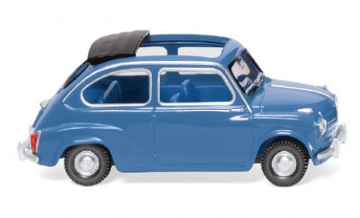 Fiat 600 1/87 Wiking blue 1955 diecast model cars