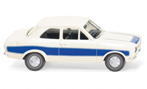 Ford Escort 1/87 Wiking MK I white/blue diecast model cars